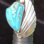 Vintage 8.5 Sleeping Beauty Turquoise Sterling Silver Ring by Bernadette Eustace Photo 0