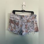 Free People  Womens Distressed Floral Cut Off Denim Jean Shorts Size 30 Photo 2