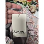 &merci Floral Cropped Top Fun Bow Pink Gray Shiny Textured Evening Wedding Going Out Photo 9