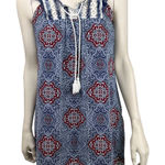 Xhilaration  Navy Blue‎ Bohemian Print Sleeveless Mini Dress Photo 0