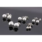 Boutique Rhodium 925 Sterling Silver Ball Stud Earrings‎ Classic Round Sphere, 4mm Photo 11