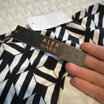 Alex Marie Geo Black & White Mid Waist Bikini Bottom Swim Size 12 Photo 4