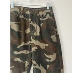 American Eagle  Super Stretch Green Camo Corduroy High Rise Mom Jeans Size 0 Photo 2