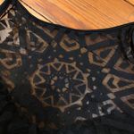 Xhilaration Black High Neck Mesh Bikini Top Photo 2