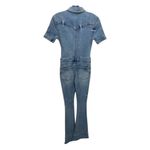 NWT SER.O.YA Fallon XXS Bayside Denim Flare Jumpsuit Button Photo 9