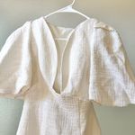 Solace London  Delphi Gathered Cotton-Tweed Mini Dress Sz 4 US White Photo 4
