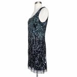 Aidan Mattox Cocktail Dress Sequined Sheath Scoop Neck Sleeveless Mesh 12 NWT Photo 2