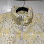NWT Thread & Supply Size S Yellow Floral Patchwork Cropped Luff Vest Full Zip Photo 1