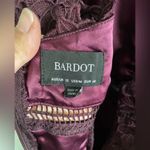 Bardot  Short Lace High-Neck Purple Dress with Illusion Details Sz 8 Photo 6