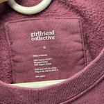 Girlfriend Collective  Cropped Cotton Crewneck Sweatshirt Size Small Purple Photo 2