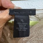 The Limited  Beige Lace Sheer Long Sleeve Boatneck Top Sz XL Photo 4