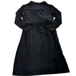 Planet Dress Womens 12 Black Surplice Collared Midi Tie‎ Waist Career Blue Photo 1