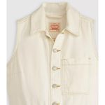 Levi's L Lightweight Sleeveless Jumpsuit Serenity Tomorrow - White Large Photo 6