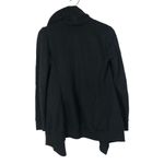 ALLSAINTS Black Dahlia Zip Drape Front Sweatshirt Cardigan Sweater XS Photo 2