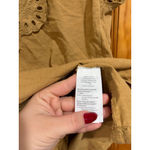 J.Crew Eyelet Embroidery Cotton Top Medium Tan Golden Brown Boho Summer Tee Photo 2