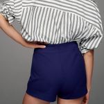 Anthropologie Maeve Zippered Micro Shorts Navy Blue Size 14 NEW Photo 2