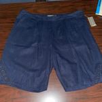 Valerie Stevens NWT  Dark Navy Size 14 Shorts with Crochet Photo 0