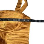ASTR NWOT  The Label Pleated Bustier Sleeveless Midi Dress MEDIUM in Gold Photo 6
