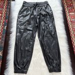 BLANK NYC Black Faux Leather Joggers Photo 1