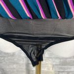 ASTR  The Label Striped Faux Wrap Bodysuit Photo 2