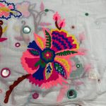 Lovestitch  Granada Caftan Women's One Size White Floral Embroidered‎ 100% Cotton Photo 10