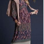 CAbi Festive Boho Floral Maxi Dress Photo 0