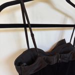 Y2K Black Velvet Bow Formal Evening Gown Classic Sexy Romantic Maxi Dress XS Size 2 Photo 6