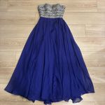 Sherri Hill  1539 Chiffon Purple Strapless Rhinestone Beaded Prom Dress Size S Photo 1