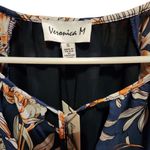 Veronica M  Chiffon Split Neck Floral Blouse Photo 3