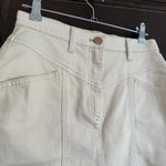 Wilfred Free ARITZIA |  Ecru Cream Denim Western Style Mini Skirt | Size 2 Photo 2
