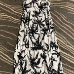 Elegant Black and White Palm Print Dress Size M Photo 1