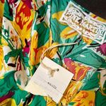 Pink Martini NWT Multicolor Floral V-neck Puff Sleeved Midi Dress Photo 11