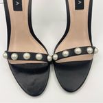 AQUA  pearl ankle strap black high heel stiletto women’s Size 8.5M- Bloomingdales Photo 4