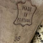 Free People  Chunky Leather Snakeskin Ankle Boots Booties Size 7.5 Y2K Block Heel Photo 13