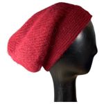 Adora Red Burgundy Slouchy Beanie Angora Blend One Size NEW with Tags Photo 3