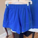 Matching Set Blue Cotton Flowy Tank Blousey Shorts New Size XS Photo 3