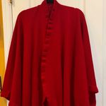 Source Unknown RED WRAP WITH RUFFLE HEM SOFT AND WARM OVERSIZED FITS ALL NO MATERIAL TAGS Photo 0