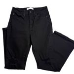 Kancan Flare Jeans High Rise Distressed Black Size 27 Petite Photo 4