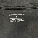 Christopher & Banks 2 T-Shirts Size L Large Short Sleeve Black Peach Crew Neck Photo 2