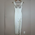 Miss Circle Freddie White Lace Satin Maxi Corset Dress size XXS US 0 Photo 8