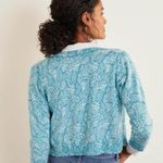 ✨Boden Cropped Button Down Grey Floral Sz 16 Cardigan✨ Gray Photo 3