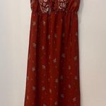 Boutique maxi dress floral size small rust Photo 2