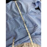 Lane Bryant  Button Front Shirt Womens 20 Blue Collar Long Sleeves Cotton Stretch Photo 6