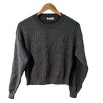 Heartloom Asher Gray Cable Knit Cropped Sweater Photo 86