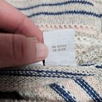 Liz Claiborne Y2K Cream Textured Striped Boxy Linen Blend Cardigan Size Large Photo 6