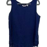 Soft Surroundings  Gauze Tank Top Womens Double‎ Layered Crinkle Size S Blue Photo 0