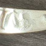 Vintage Taxco Mexico Sterling Silver Mother of Pearl Inlay Hinged Cuff Bracelet Photo 3