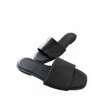 Nordstrom Caryl Slide Sandal Black Size 6 Leather Sandals Photo 4