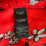 Jill Stuart Red Floral Ruffle Short Sleeve Shift Dress Photo 10