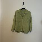 Madewell ‎ Diamond Jacquard Shirt-Jacket in Green Size Small Photo 2